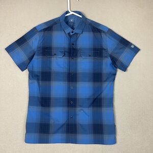 Kuhl Shirt Mens Medium Blue Outdoor Hiking Fishing Workwear Chest‎ Pocket Adult